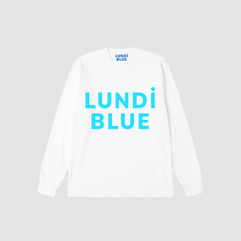 Lundi Blue Logo Premium Sweatshirt- Aqua