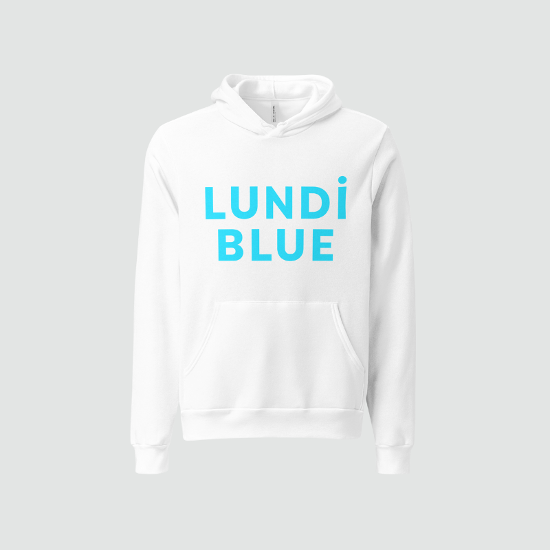 Lundi Blue Logo Hoodie – Aqua