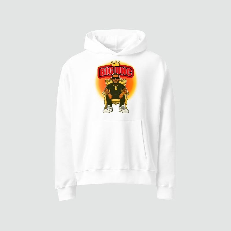 Big UNC Red Aura Oversized Heavyweight Hoodie