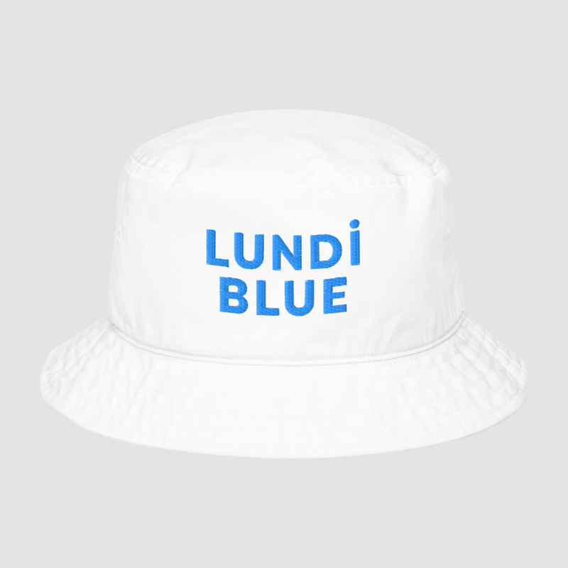 Lundi Blue Logo Organic Bucket Hat - Aqua