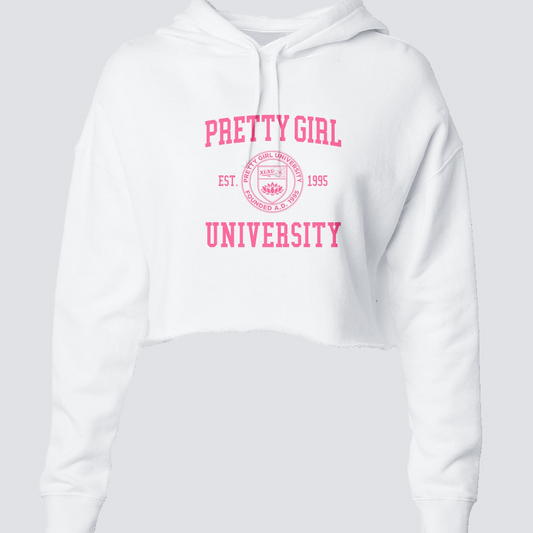 Pretty Girl University Collection Lightweight Crop Hoodie