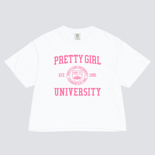 Pretty Girl University Collection Women’s Heavyweight Boxy Tee