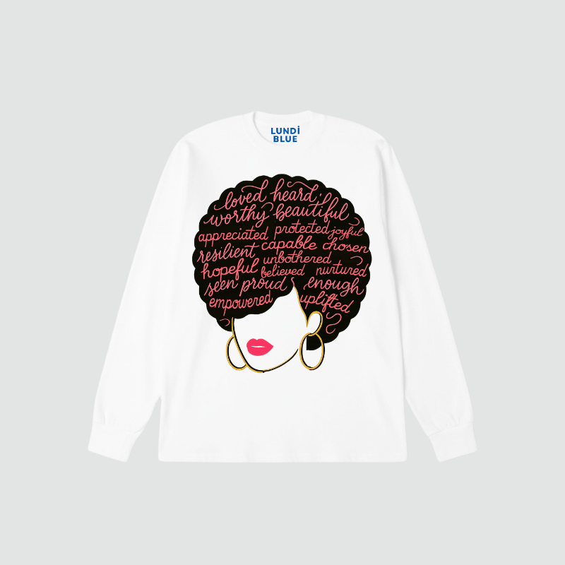 Afro Affirmations Premium Sweatshirt-Pink Collection