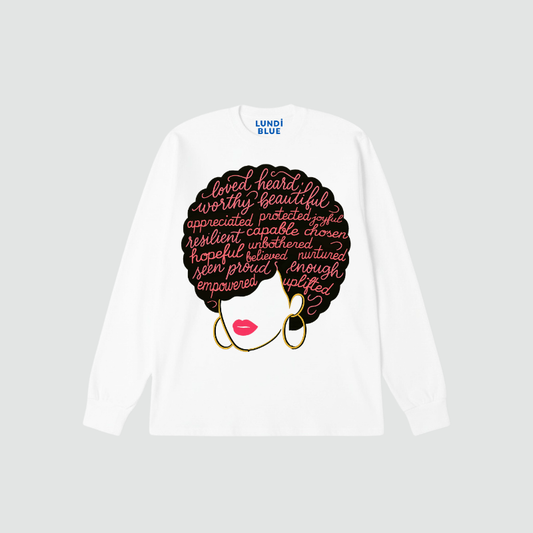 Afro Affirmations Premium Sweatshirt-Pink Collection