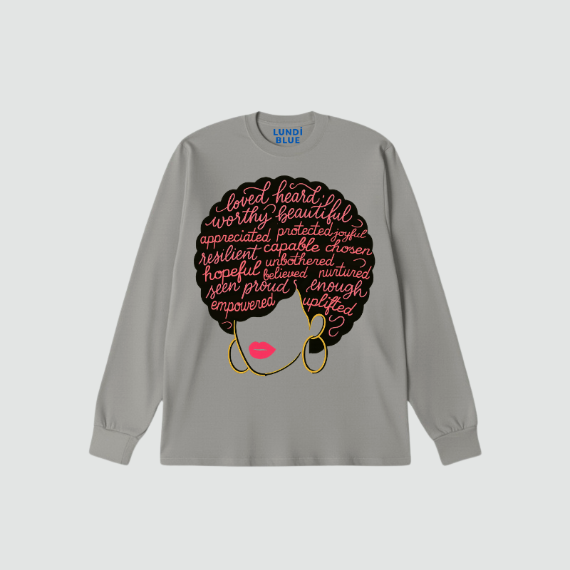 Afro Affirmations Premium Sweatshirt-Pink Collection