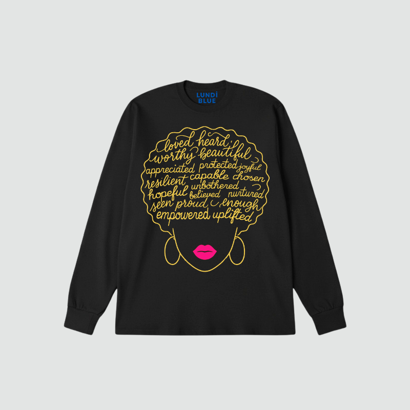 Afro Affirmations Premium Sweatshirt-Gold Collection