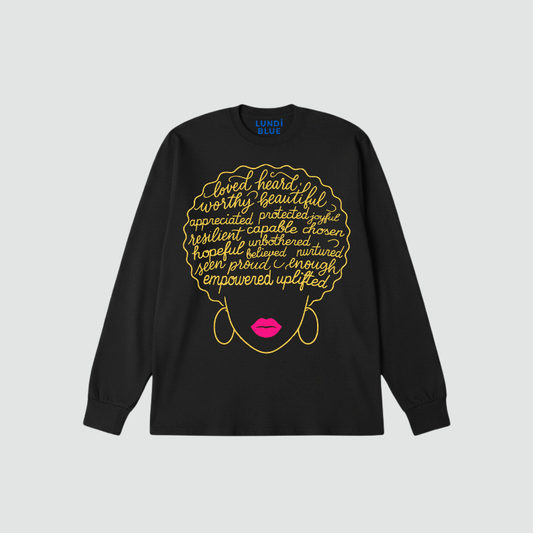 Afro Affirmations Premium Sweatshirt-Gold Collection