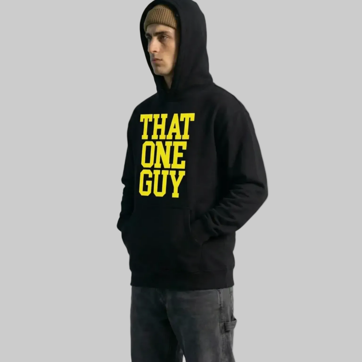 That One Guy 340 GSM Premium Airlume Cotton Heavyweight Hoodie-Yellow Edition