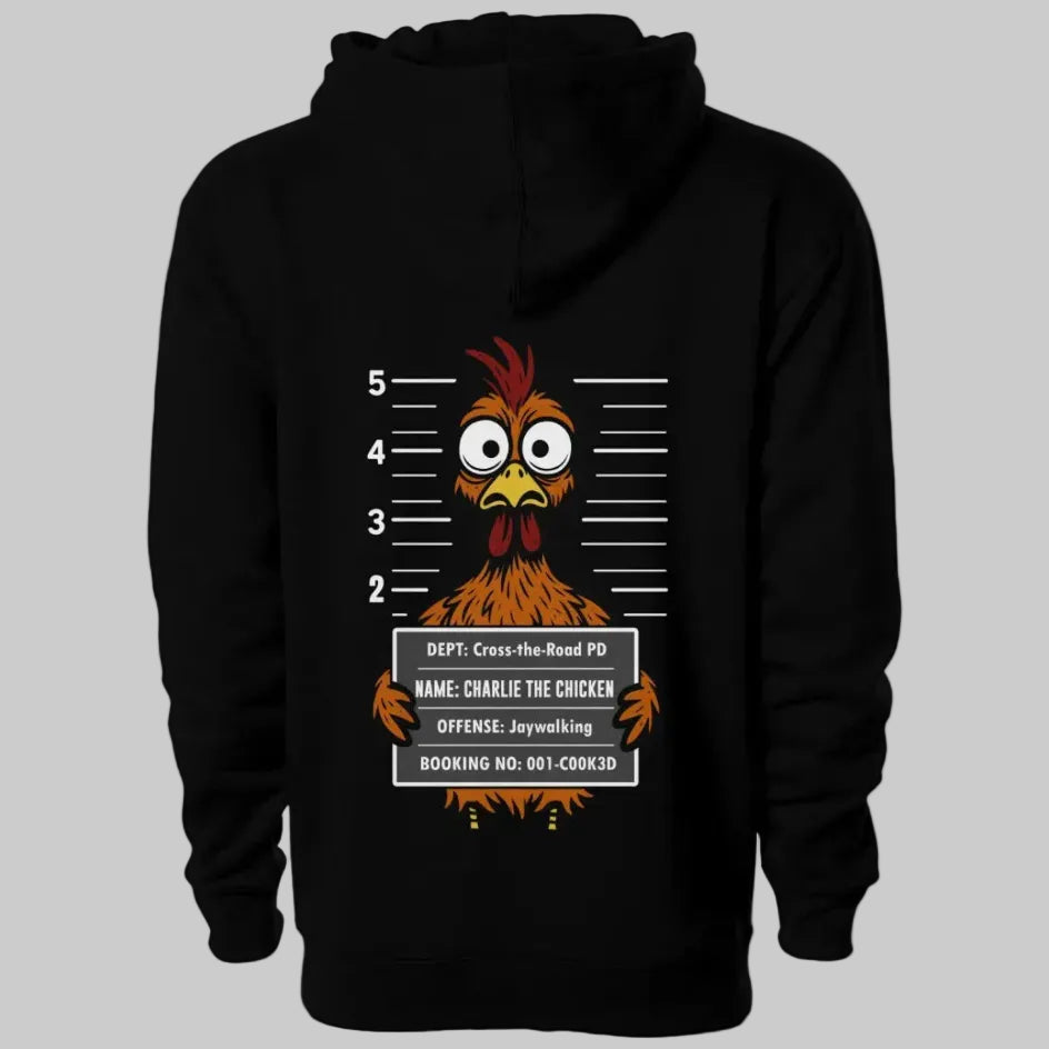 Free Charlie Mugshot 340 GSM Heavyweight Front+Back 100% Cotton Face Hoodie