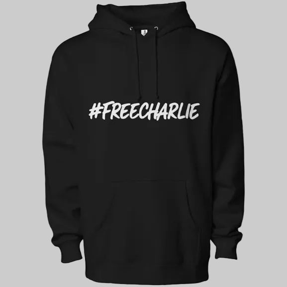 Free Charlie Mugshot 340 GSM Heavyweight Front+Back 100% Cotton Face Hoodie