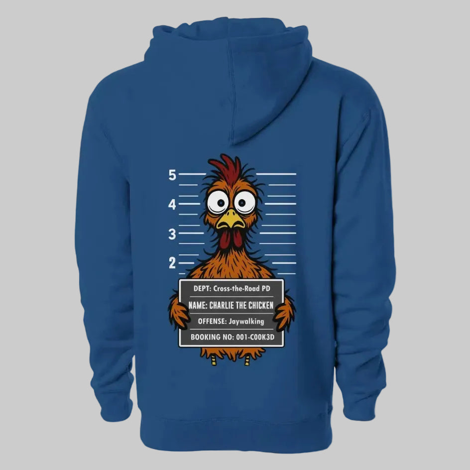 Free Charlie Mugshot 340 GSM Heavyweight Front+Back 100% Cotton Face Hoodie