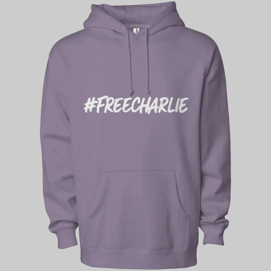 Free Charlie Mugshot 340 GSM Heavyweight Front+Back 100% Cotton Face Hoodie