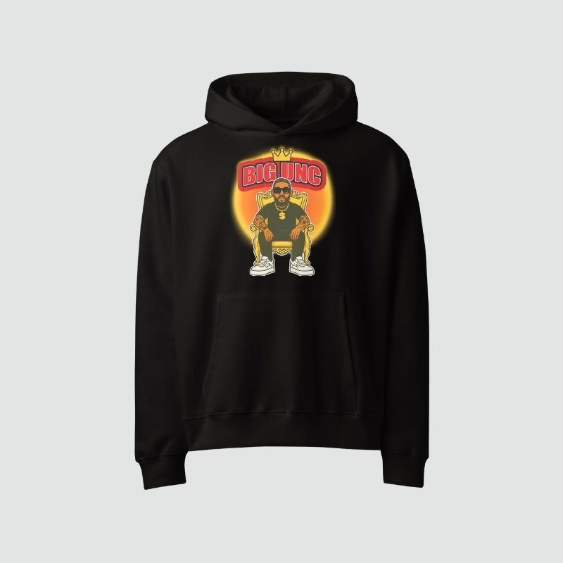 Big UNC Red Aura Oversized Heavyweight Hoodie