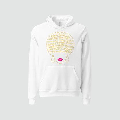 Afro Affirmations Heavyweight Pullover Hoodie-Gold Collection