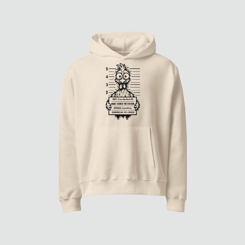 Charlie the Chicken Oversized Heavyweight Hoodie-Mugshot Edition