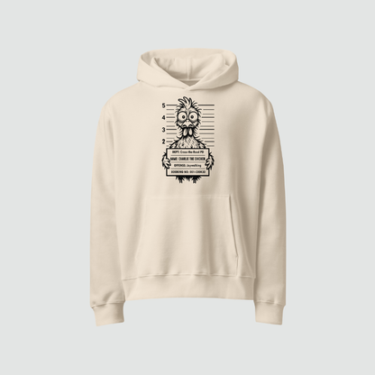 Charlie the Chicken Oversized Heavyweight Hoodie-Mugshot Edition