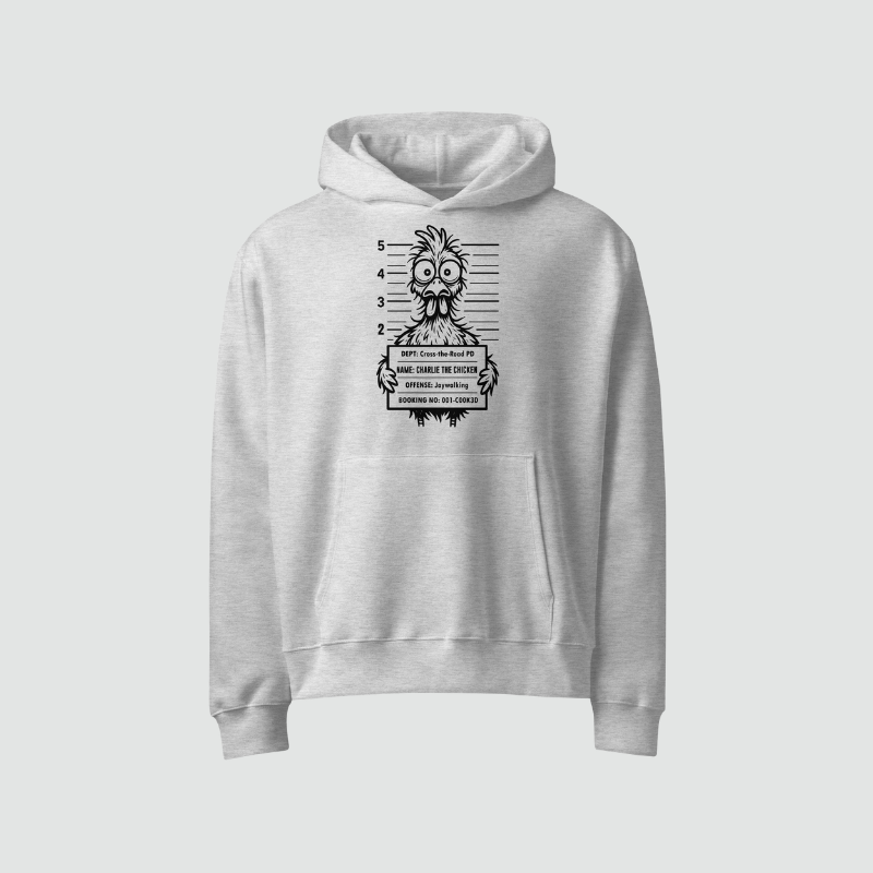 Charlie the Chicken Oversized Heavyweight Hoodie-Mugshot Edition