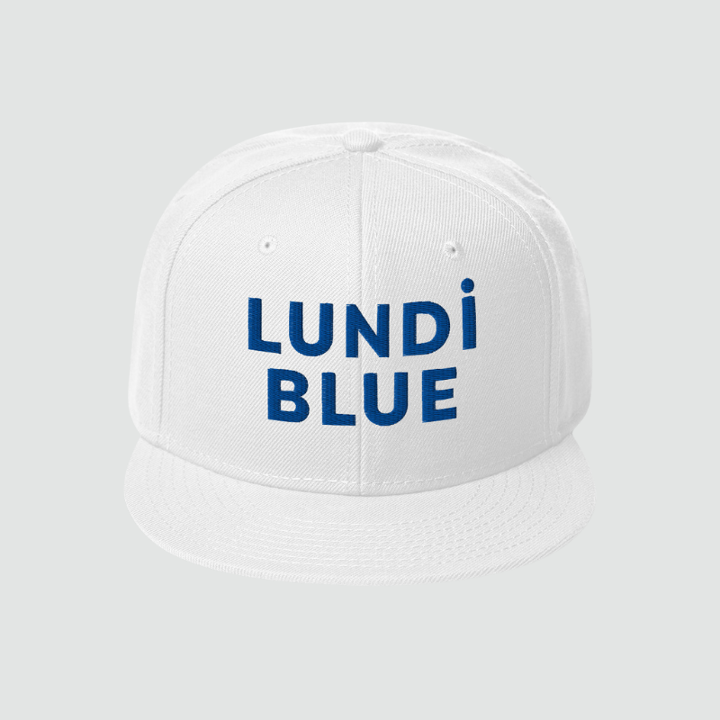 Lundi Blue Logo Snapback Hat-Dark Blue