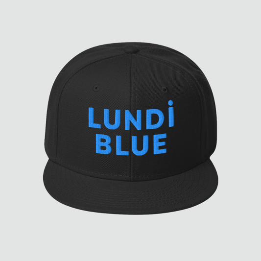 Lundi Blue Logo Snapback  Hat-Aqua