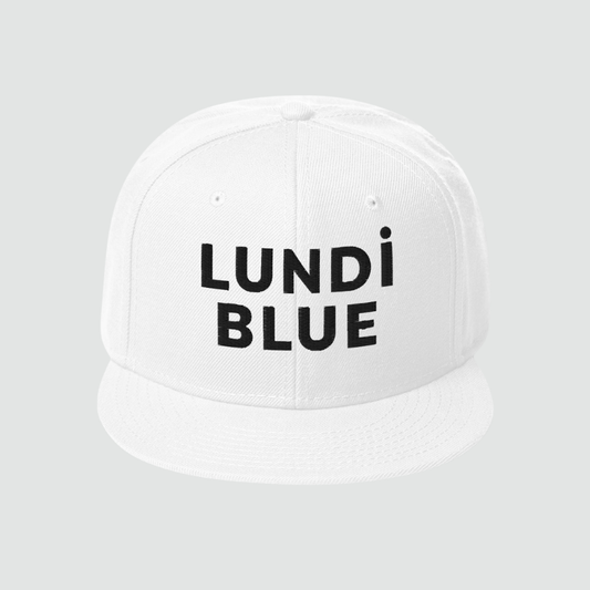 Lundi Blue Logo  Snapback  Hat-Black