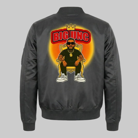 Big Unc Red Aura Embroidered Lightweight Bomber Jacket