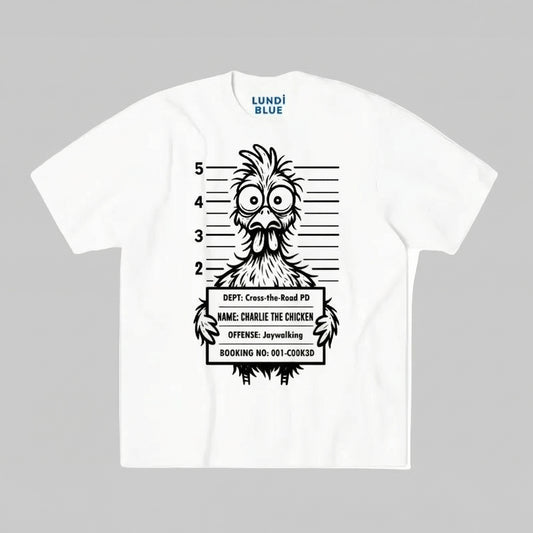 Charlie the Chicken Mugshot 280 GSM Premium Cotton Heavyweight Boxy Tee
