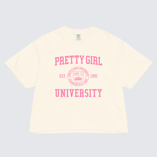 Pretty Girl University Collection Women’s Heavyweight Boxy Tee