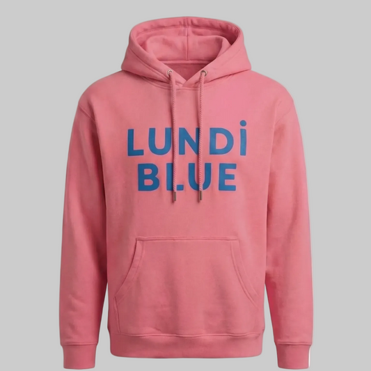 Lundi Blue Dark Blue Logo High Visibility Hoodie