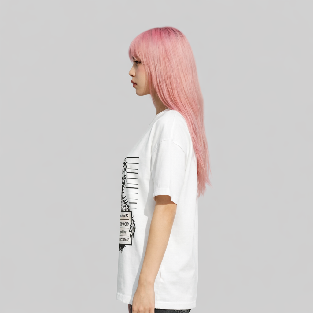 Charlie the Chicken Mugshot 280 GSM Premium Cotton Heavyweight Boxy Tee